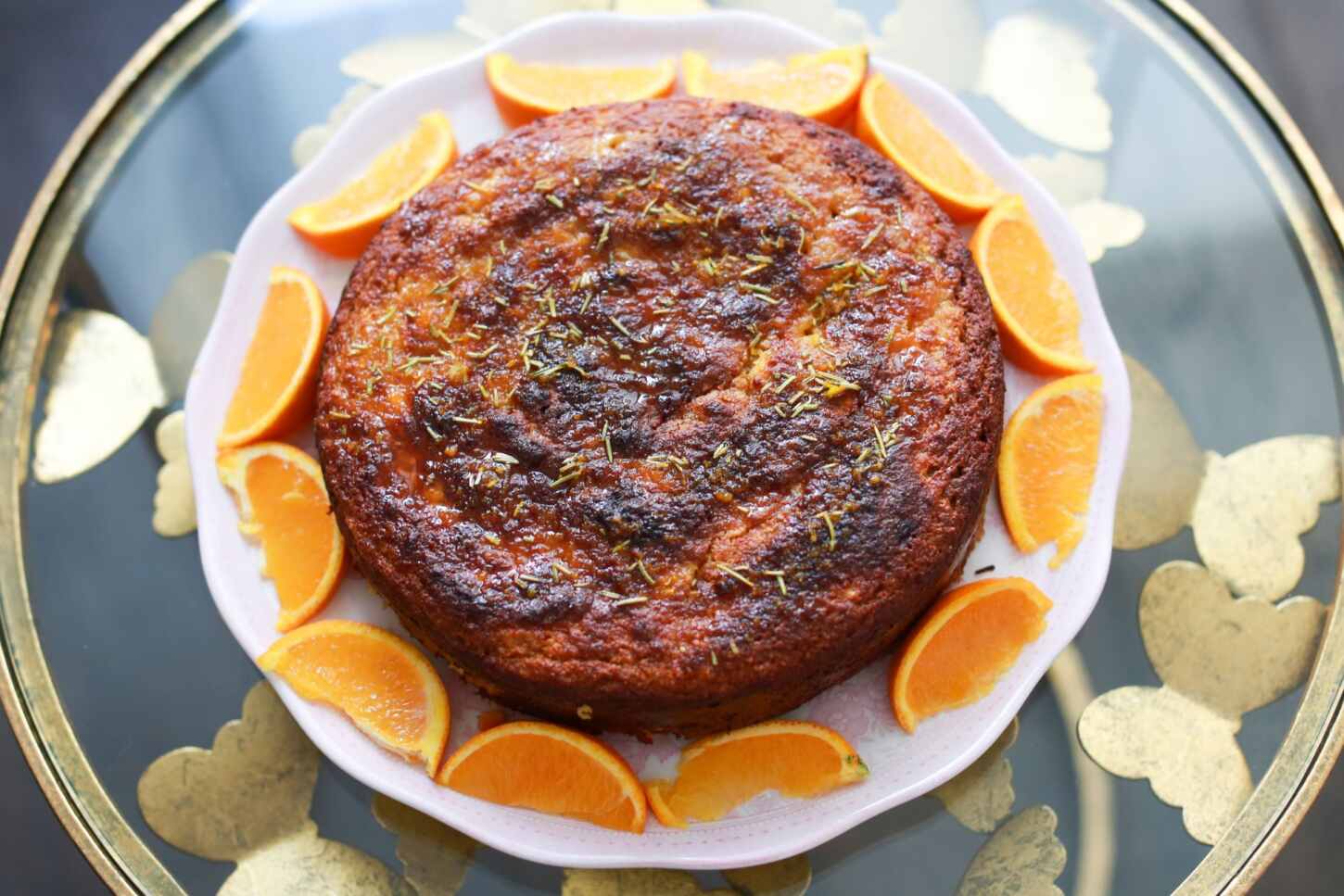 Upside-down orange and almond cake with rosewater yoghurt - Healthy Food  Guide