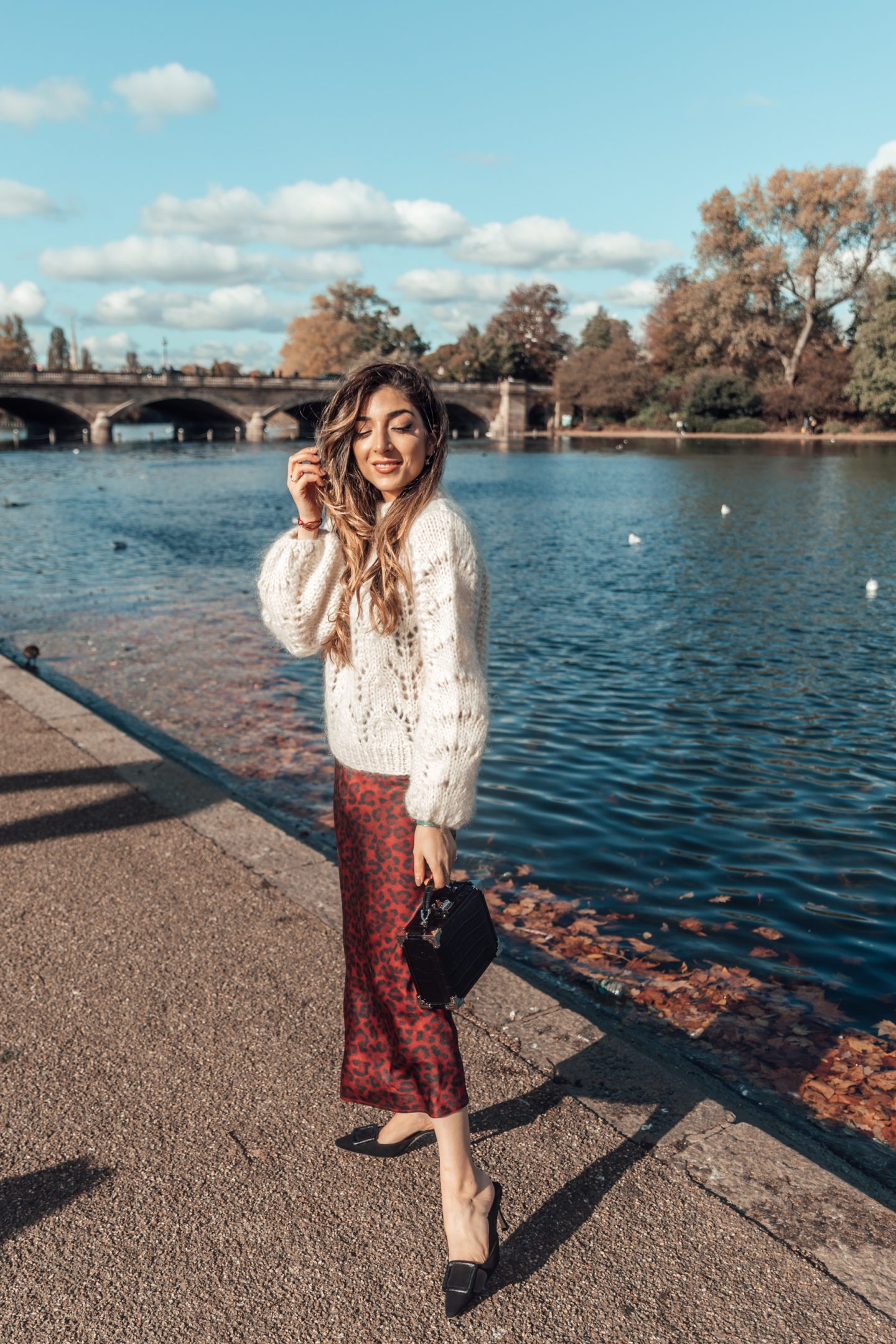 anine bing red leopard skirt